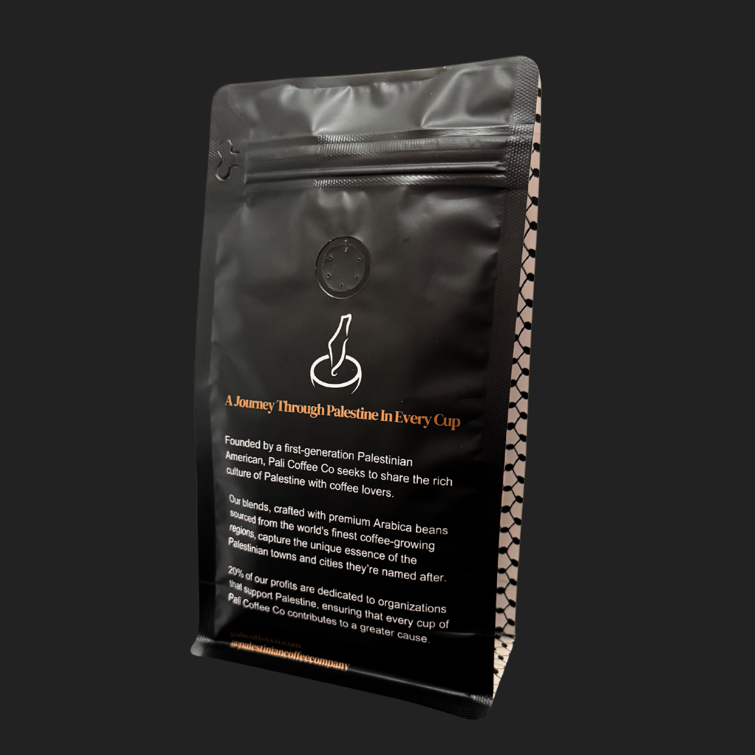 coffee bag 12 oz back