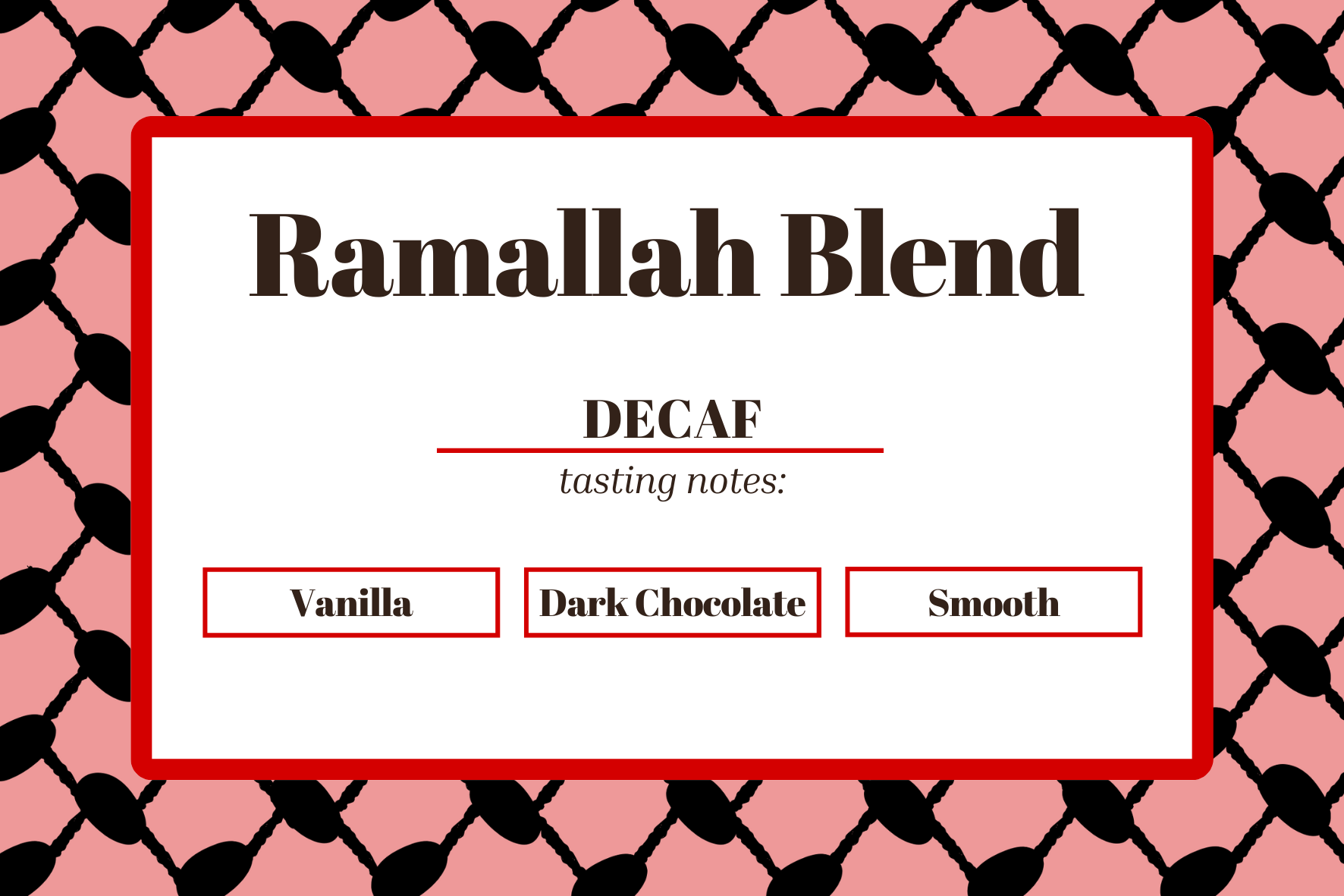 Ramallah Blend Decaf-Single Serve Pods - The Palestinian Coffee Company