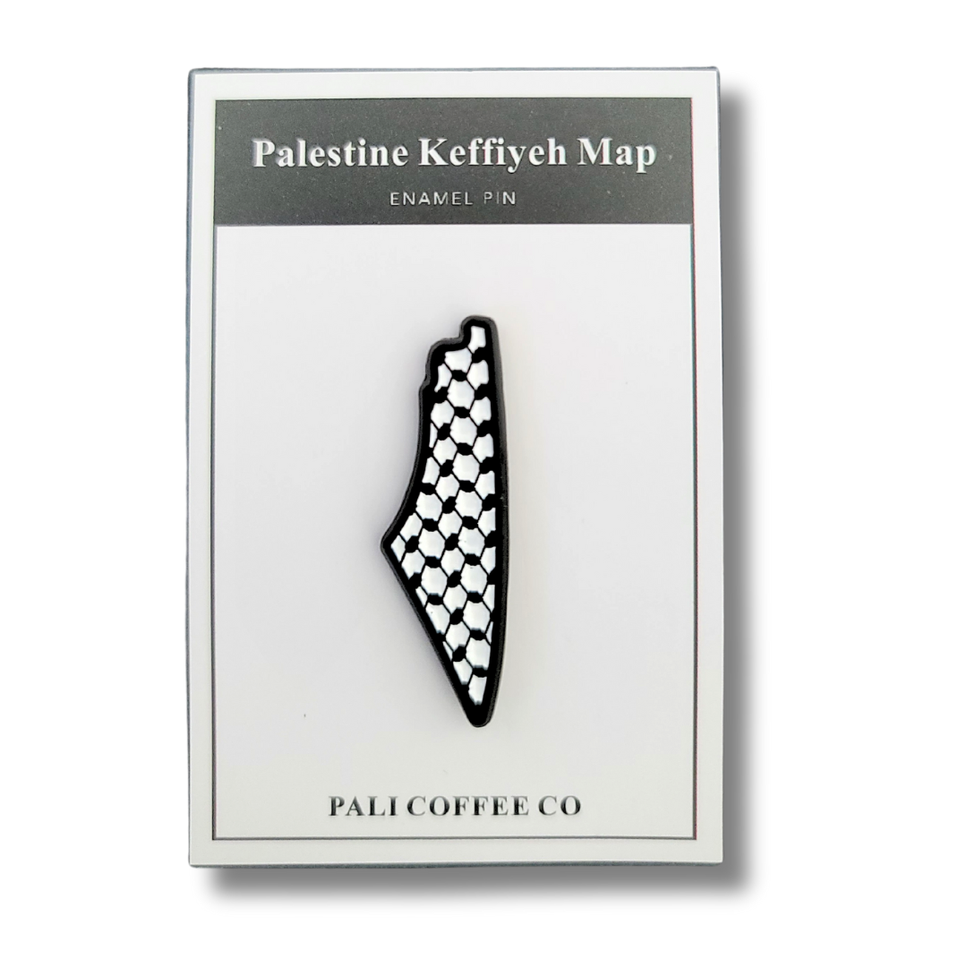 Palestine Keffiyeh Map Pin