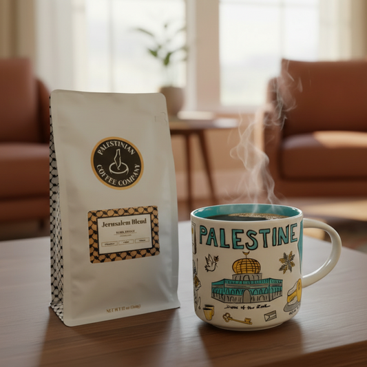 Close-up Morning Ritual - Palestine Mug and Jerusalem Blend