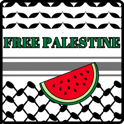 Free Palestine Sticker - The Palestinian Coffee Company