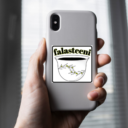 Falasteeni Coffee Cup Sticker - The Palestinian Coffee Company